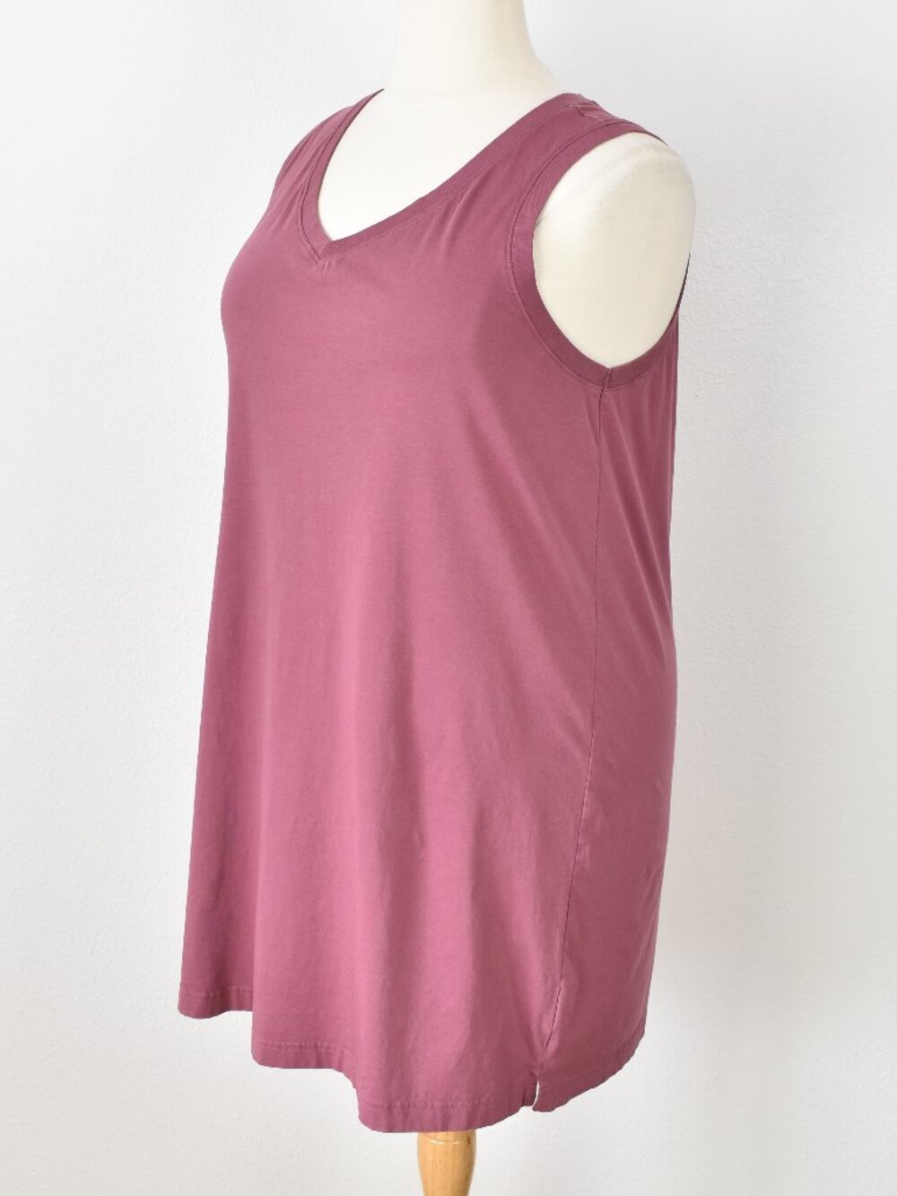 Pact Organic Cotton Softspun A-Line Tank Dress Mauve - XL - Picture 4 of 7